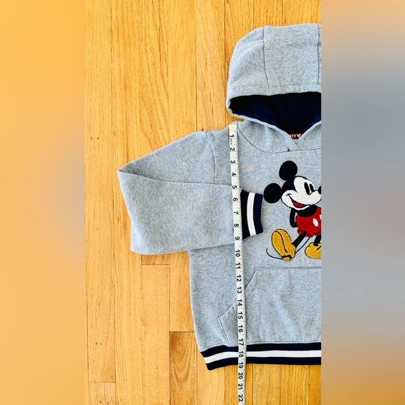Disney Original Gray Varsity Hoodie / Sweatshirt with Mickey motif size L/152cm - Picture 6 of 7